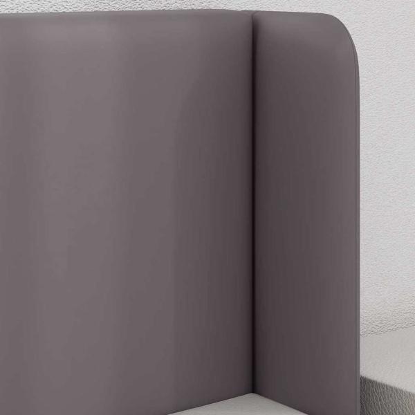 Kopfteil Ohren 2 pcs Grau 40 x 16 x 5 cm Kunstleder