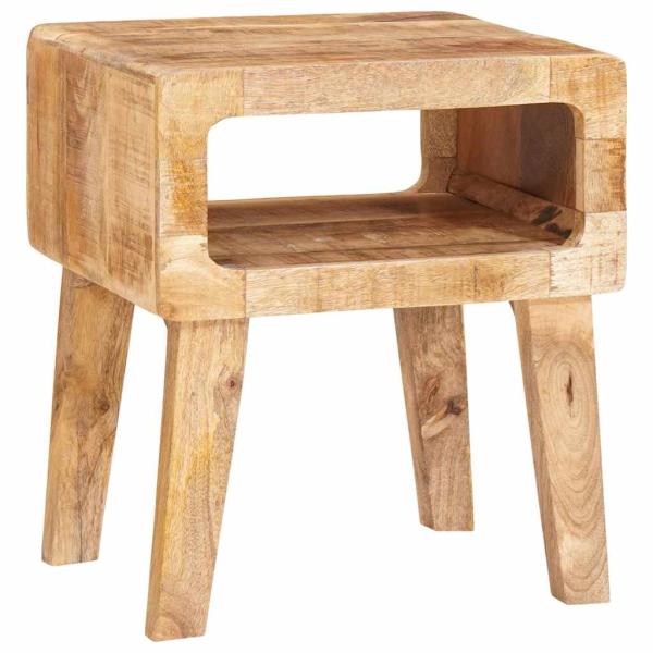 ARDEBO.de - Beistelltische mit Regal 40 x 32 x 46 cm massives Mangoholz