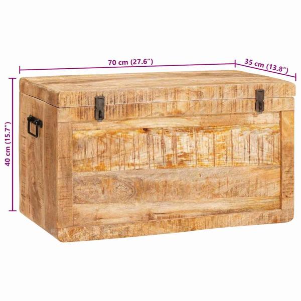 Aufbewahrungsbox Braun 70 x 35 x 40 cm massives Mangoholz