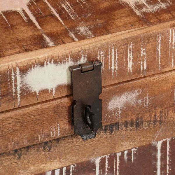 Aufbewahrungsbox mit Speicher mit Schloss Mehrfarbig recyceltes Massivholz