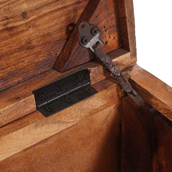 Aufbewahrungsbox mit Speicher mit Schloss Mehrfarbig recyceltes Massivholz