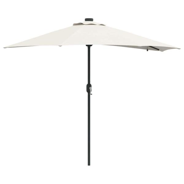 Gartenparasol Sandfarbe 294 x 150 x 223 cm Stoff