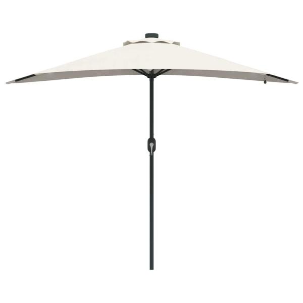Gartenparasol Sandfarbe 294 x 150 x 223 cm Stoff