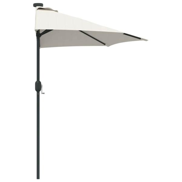 Gartenparasol Sandfarbe 294 x 150 x 223 cm Stoff