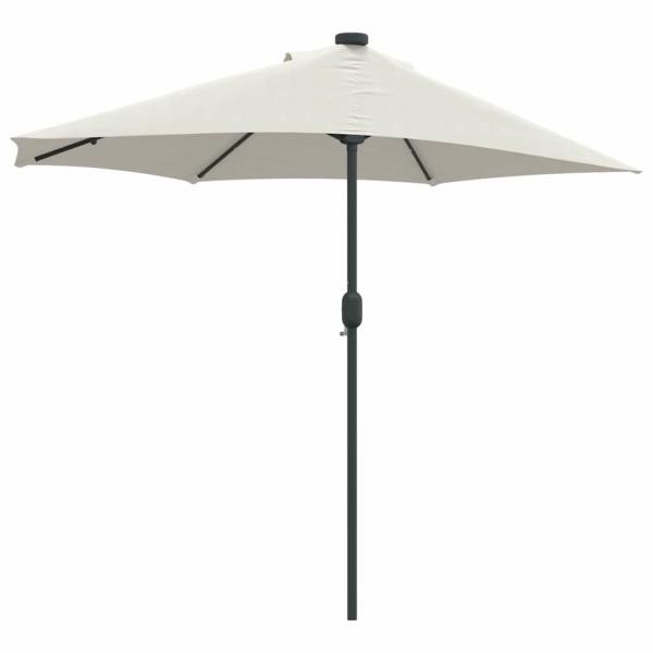 Gartenparasol Sandfarbe 294 x 150 x 223 cm Stoff