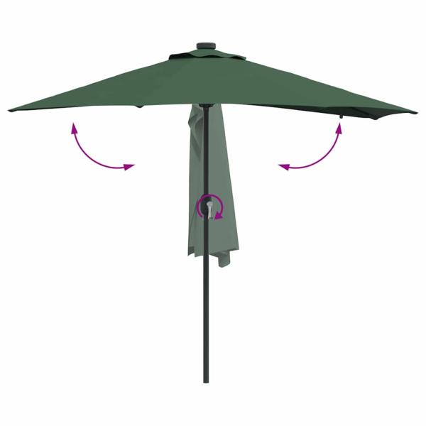 Gartenparasol Grün 294 x 150 x 223 cm Stoff