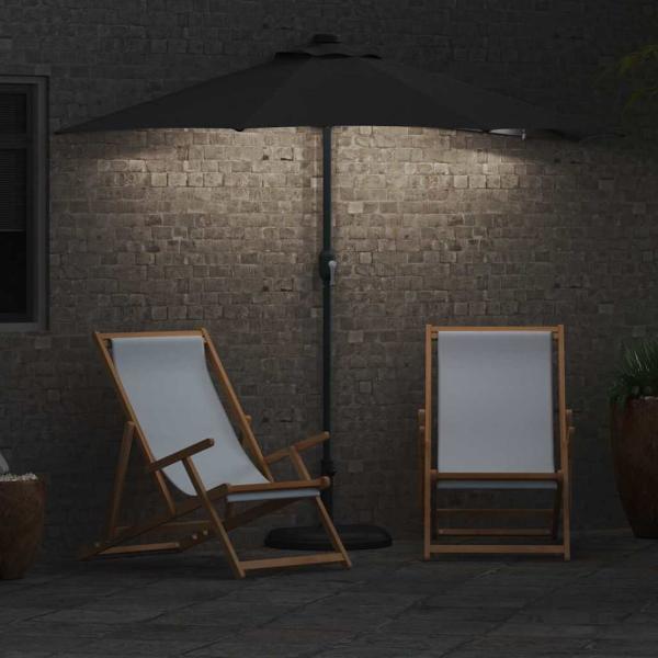 Gartenparasol Anthrazit 294 x 150 x 223 cm Stoff