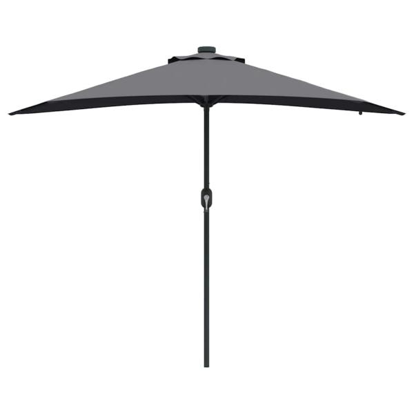 Gartenparasol Anthrazit 294 x 150 x 223 cm Stoff