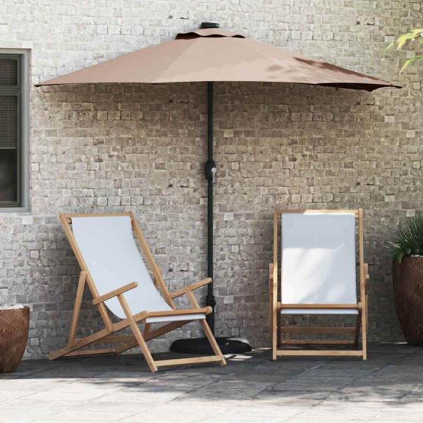 ARDEBO.de - Gartenparasol Taupe 294 x 150 x 223 cm Stoff