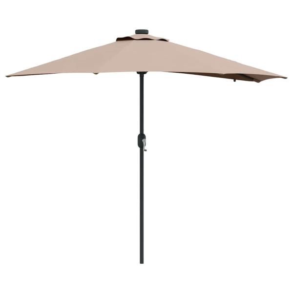 Gartenparasol Taupe 294 x 150 x 223 cm Stoff