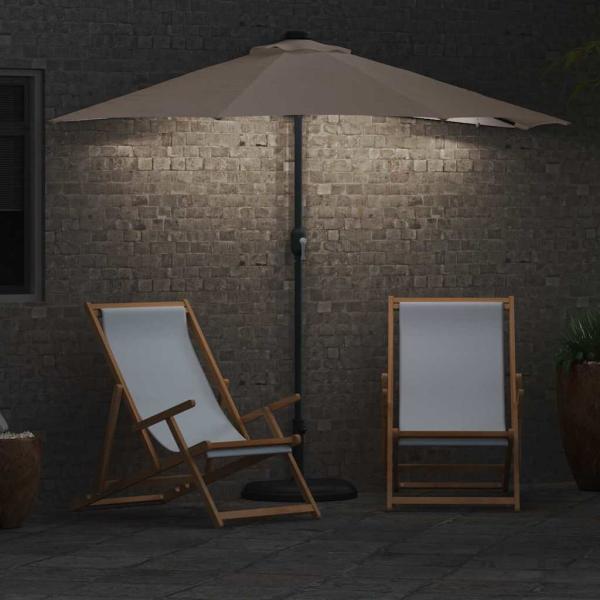 Gartenparasol Taupe 294 x 150 x 223 cm Stoff