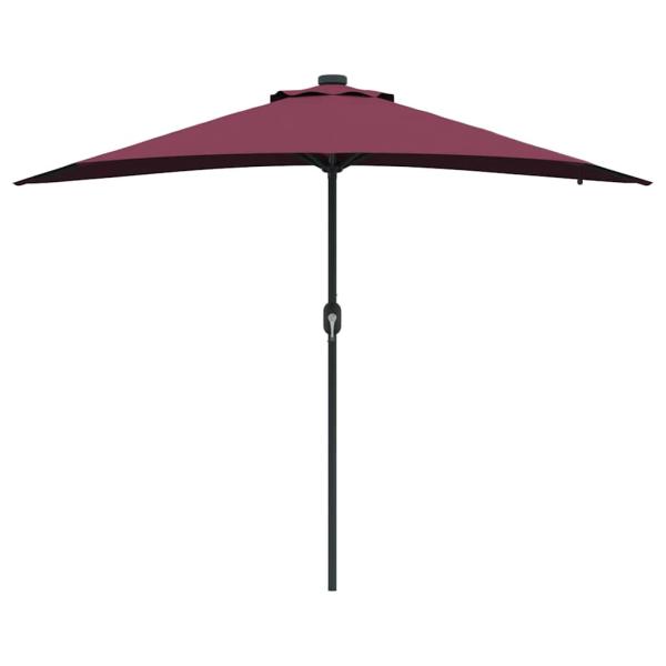 Gartenparasol Bordeauxrot 294 x 150 x 223 cm Stoff