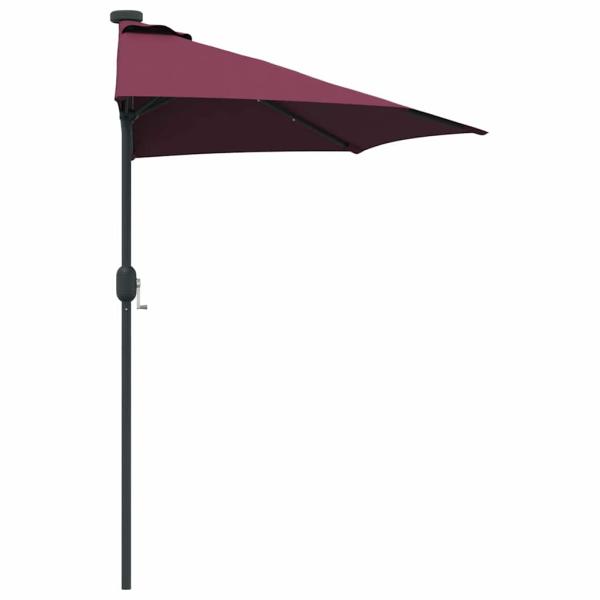 Gartenparasol Bordeauxrot 294 x 150 x 223 cm Stoff
