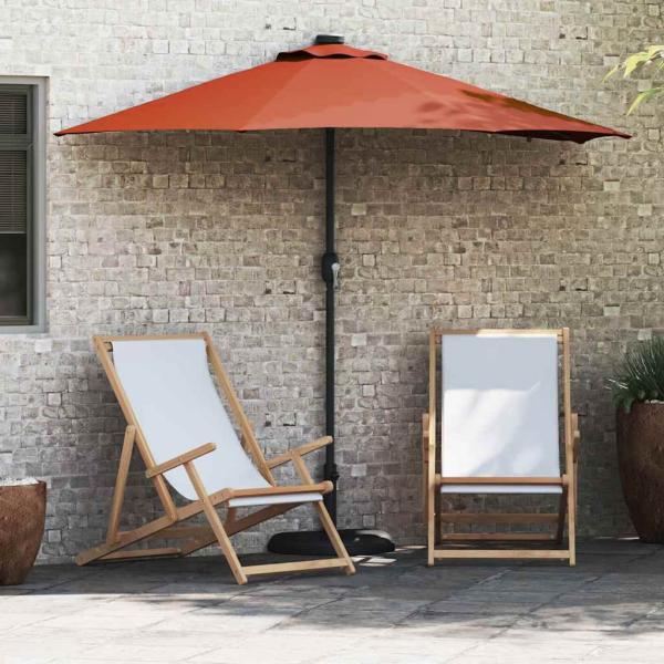 ARDEBO.de - Gartenparasol Terrakotta 294 x 150 x 223 cm Stoff