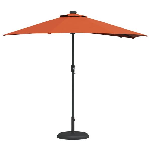 Gartenparasol Terrakotta 294 x 150 x 223 cm Stoff
