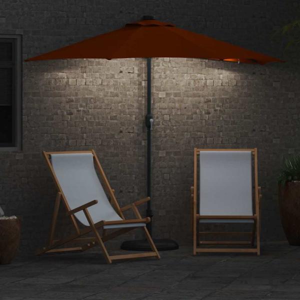 Gartenparasol Terrakotta 294 x 150 x 223 cm Stoff