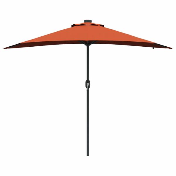 Gartenparasol Terrakotta 294 x 150 x 223 cm Stoff