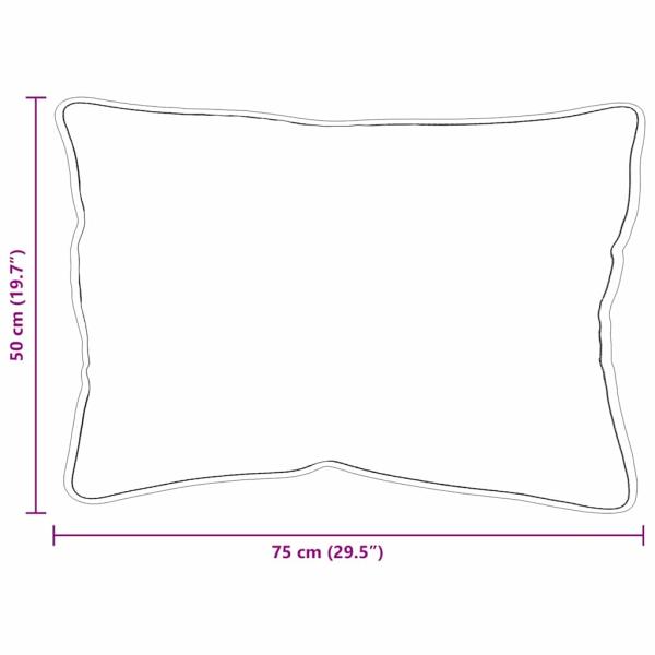 Kopfkissen Weiß 75 x 52 x 20 cm Baumwolle und Polyester