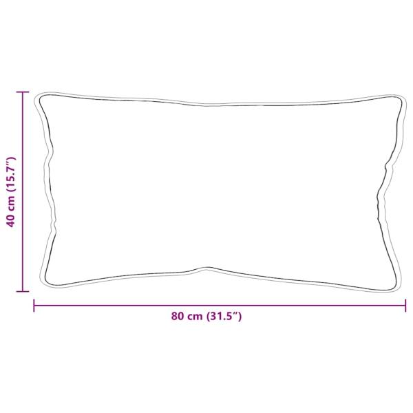 Kopfkissen 2 Stk. 80 x 40 x 20 cm Baumwolle und Polyester Weiß