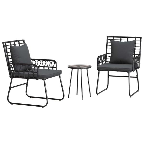 Garten Essgruppe 3 pcs Schwarz, Anthrazit 35 x 35 x 45 cm