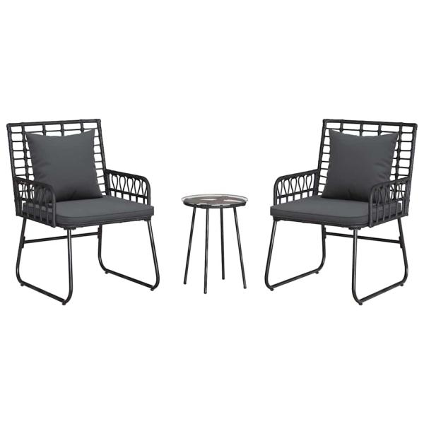 Garten Essgruppe 3 pcs Schwarz, Anthrazit 35 x 35 x 45 cm