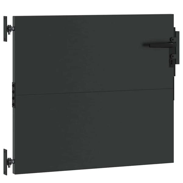 Gartentor Schwarz 105 x 100 cm Pulverbeschichteter Stahl