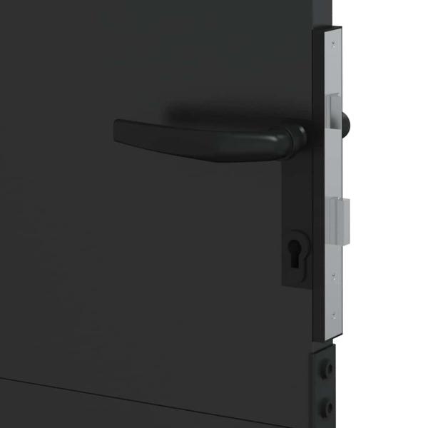 Gartentor Schwarz 105 x 125 cm Pulverbeschichteter Stahl
