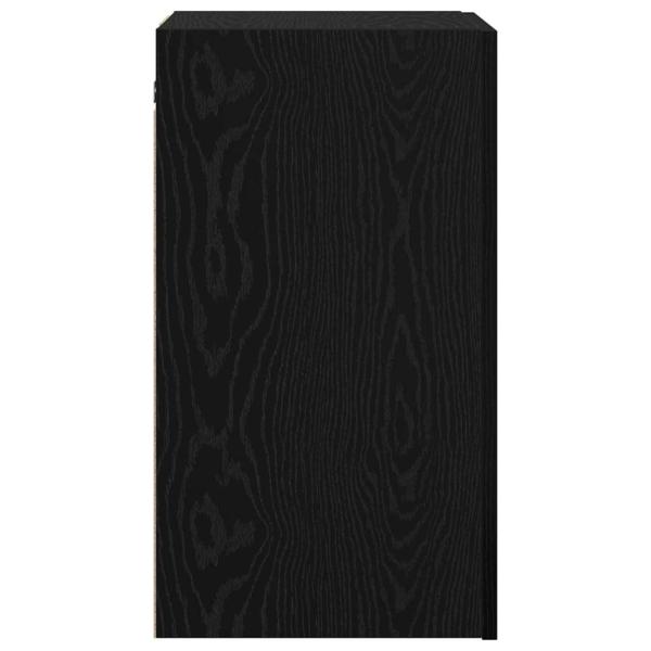 TV Einheit mit Regal Sonstiges mit Speicher mit Tür 2 pcs Schwarze Eiche Holzwerkstoff