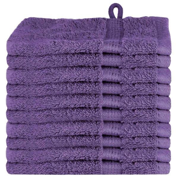 Waschhandschuhe 10 pcs Violett 15 x 21 cm Baumwolle