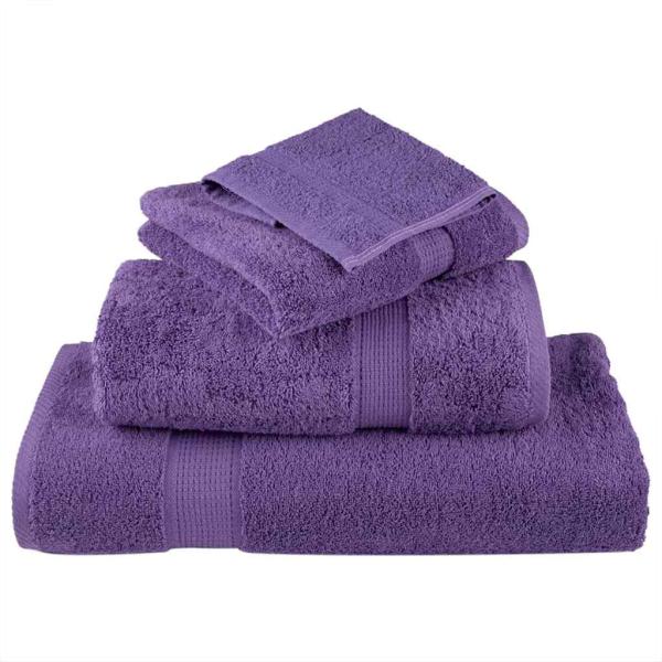 Waschhandschuhe 10 pcs Violett 15 x 21 cm Baumwolle