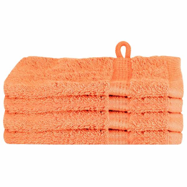 Waschhandschuhe 4 pcs Orange 15 x 21 cm Baumwolle