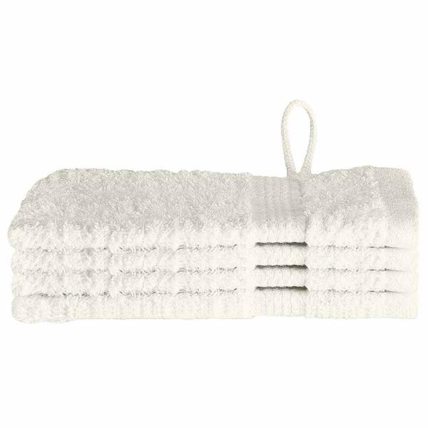 Waschhandschuhe 4 pcs Cremefarben 15 x 21 cm Baumwolle