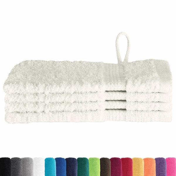 Waschhandschuhe 4 pcs Cremefarben 15 x 21 cm Baumwolle