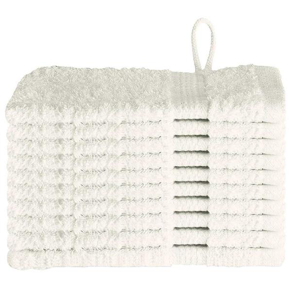 Waschhandschuhe 10 pcs Cremefarben 15 x 21 cm Baumwolle