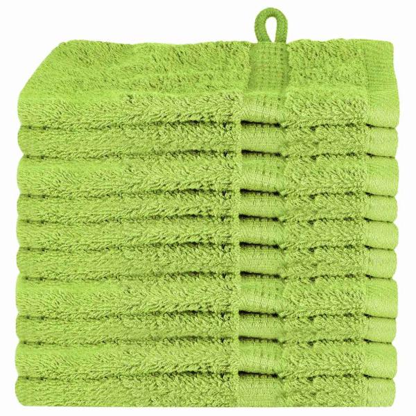 Waschhandschuhe 10 pcs Apfelgrün 15 x 21 cm Baumwolle