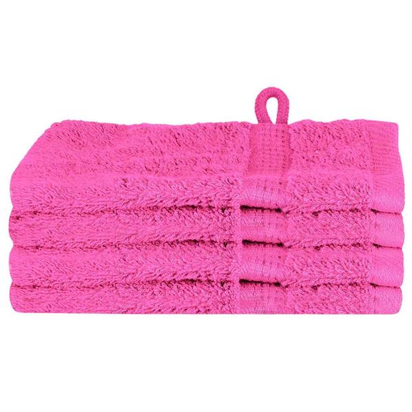 Waschhandschuhe 4 pcs Rosa 15 x 21 cm Baumwolle