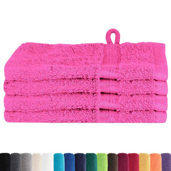 Waschhandschuhe 4 pcs Rosa 15 x 21 cm Baumwolle