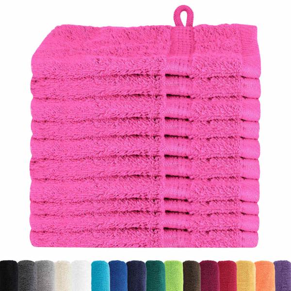 Waschhandschuhe 10 pcs Rosa 15 x 21 cm Baumwolle