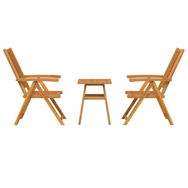 Garten Bistro Set 3 pcs Braun Akazie Massivholz
