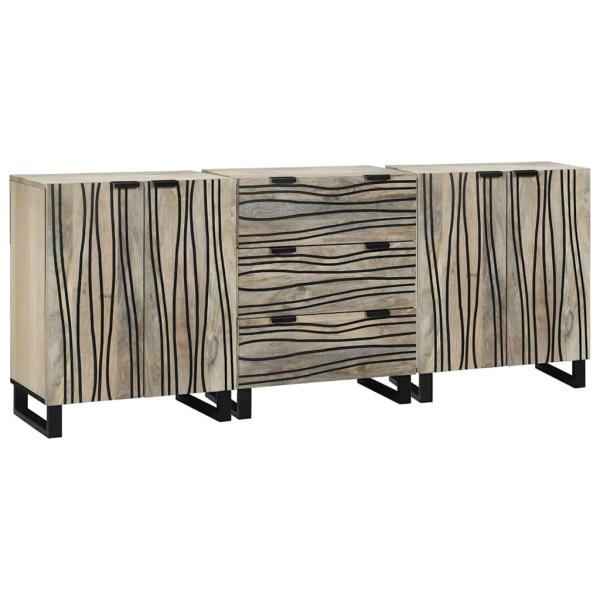 ARDEBO.de - Badezimmermöbel Set mit Schubladen mit Regal mit Speicher mit Tür 3 pcs Weiß 180 x 33 x 75 cm