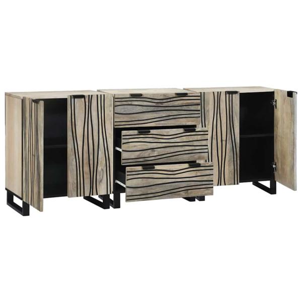Badezimmermöbel Set mit Schubladen mit Regal mit Speicher mit Tür 3 pcs Weiß 180 x 33 x 75 cm
