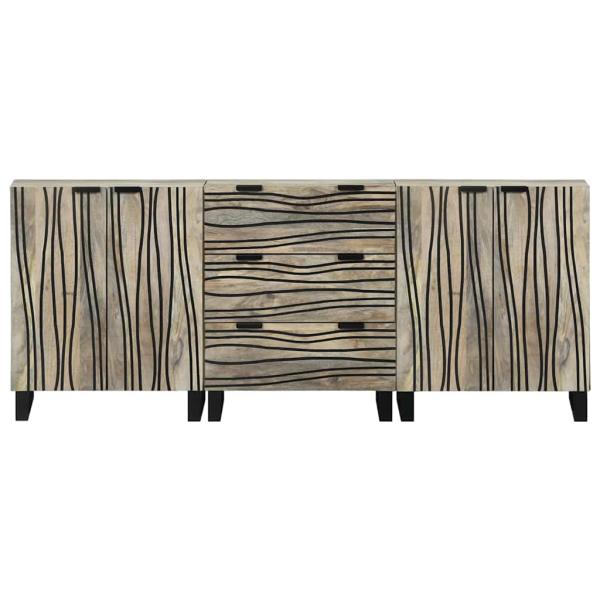 Badezimmermöbel Set mit Schubladen mit Regal mit Speicher mit Tür 3 pcs Weiß 180 x 33 x 75 cm
