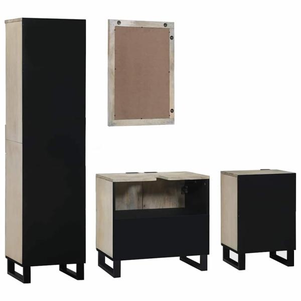Badezimmermöbel Set 4 pcs Nussbaum braun 38 x 33 x 160 cm