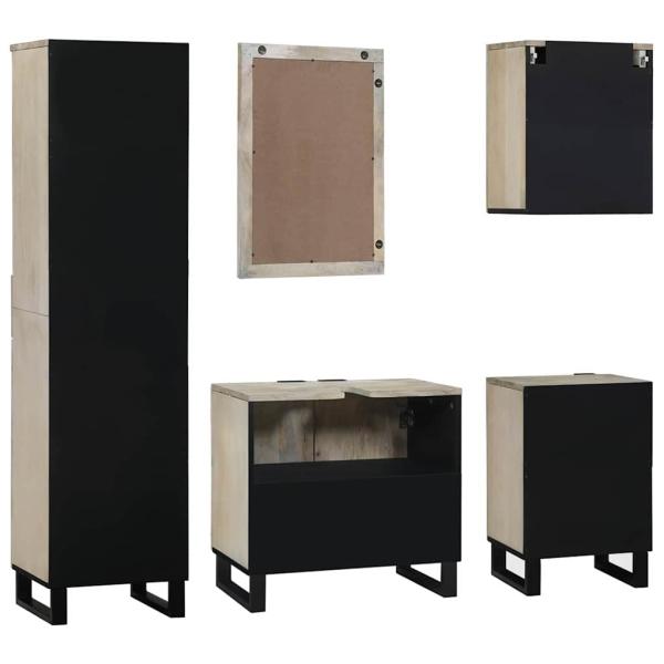 Badezimmermöbel Set 5 pcs Nussbaum braun 38 x 33 x 160 cm