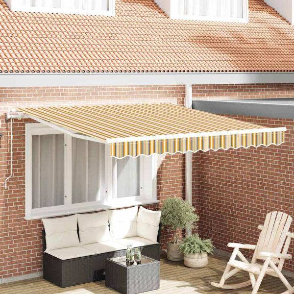 ARDEBO.de - Einziehbare Markise Mehrfarbig 300 x 250 cm Gewebe