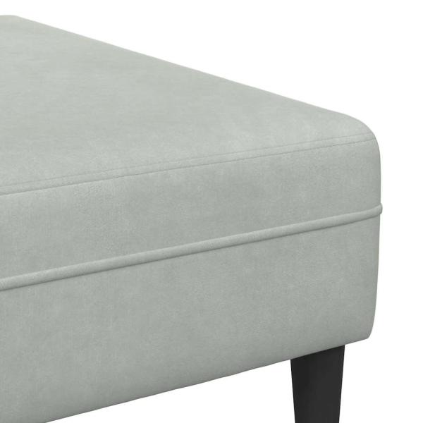 Samt Sofa mit Kissen mit Kissen 3 pcs Hellgrau 208 cm Samt