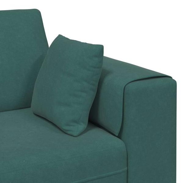 Samt Sofa mit Kissen mit Kissen 3 pcs Dunkelgrün 208 cm Samt