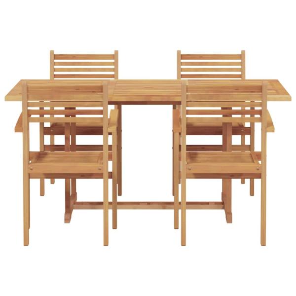 Garten Essgruppe 5 pcs Braun Massives Teakholz