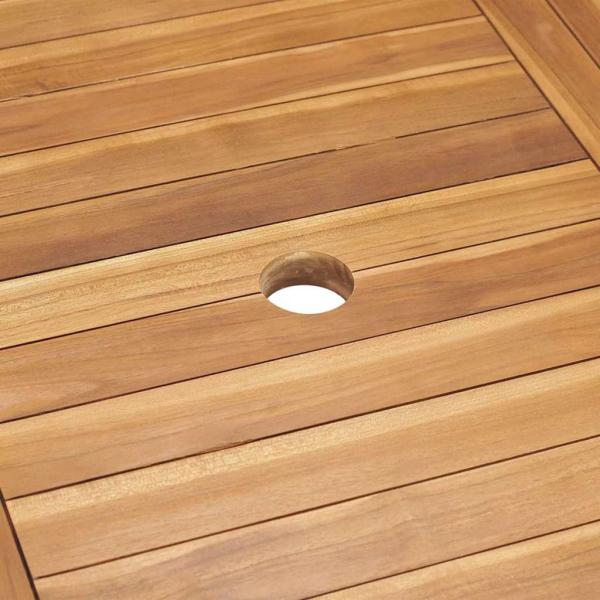 Garten Essgruppe 7 pcs Braun Massives Teakholz