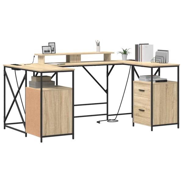 Schreibtisch Sonoma Eiche 182 x 101 x 87,5 cm Holzwerkstoff